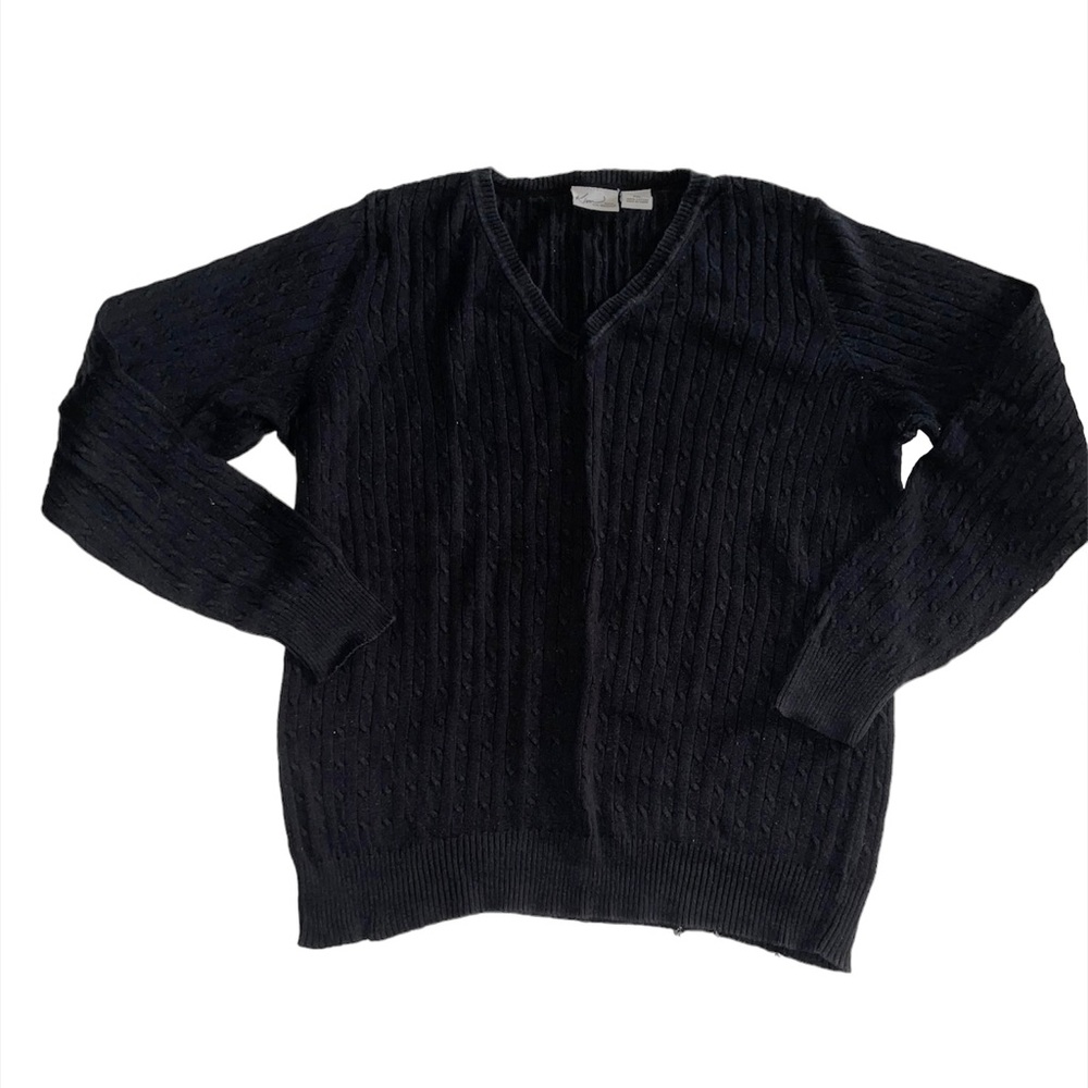 Kim Rogers Black Pullover Sweater PXL